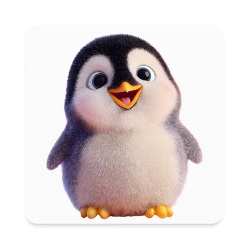 Joyful Baby Penguin - Square Magnet