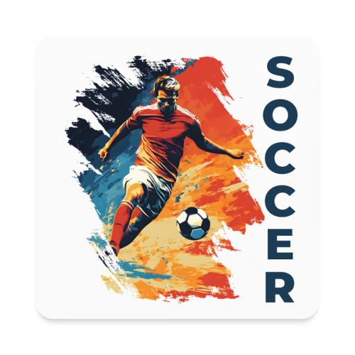Soccer Action Pulse - Square Magnet