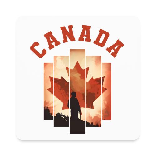 Proud Canadian Shadow - Square Magnet