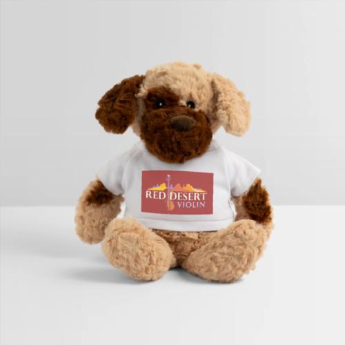 Red Desert Violin Logo on dark background - Dog
