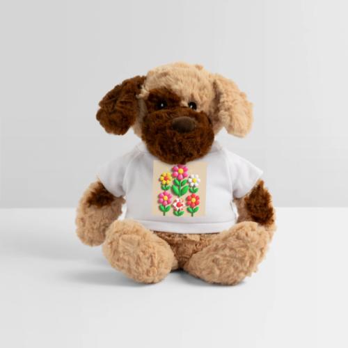 3D Flowers and Butterflies in Amber, Floral Design - Dog