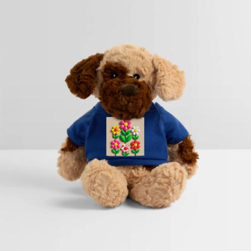 3D Flowers and Butterflies in Amber, Floral Design - Dog