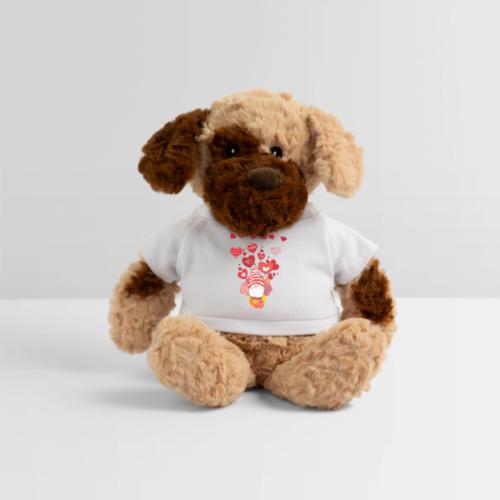 Design wrapped in love hearts, vibrating in love. - Dog