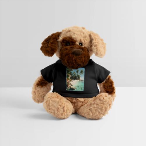 Serene Tropical Beach Floral Design - Dog