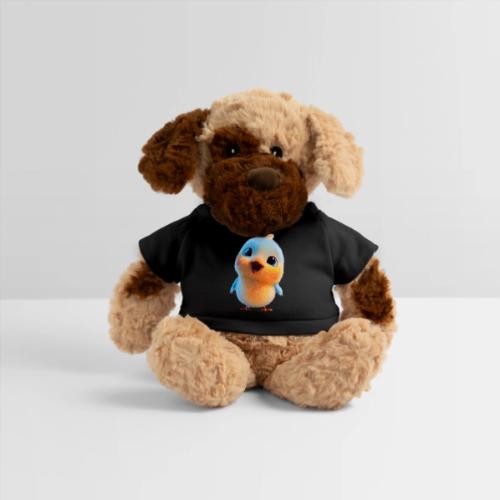 Colorful Cartoon Baby Bird in Orange and Blue - Dog