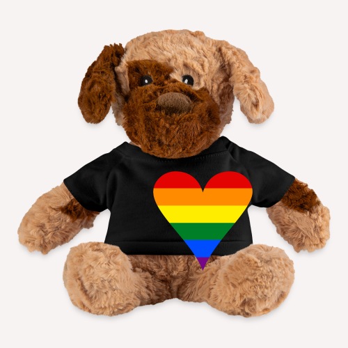 Gay Pride Rainbow Heart Funky - Dog