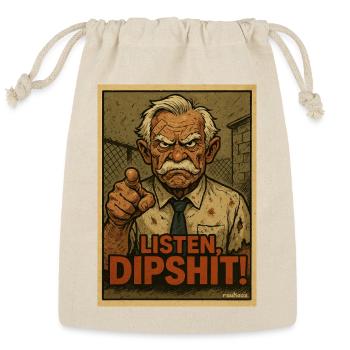 Listen Old Guard Poster - Reusable Gift Bag - Natural - Front