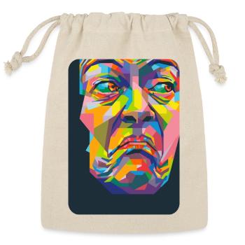 Face Two - Reusable Gift Bag - Natural - Front