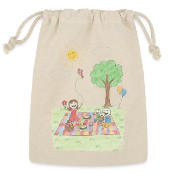 Kite Picnic Playdate - Reusable Gift Bag - Natural - Front