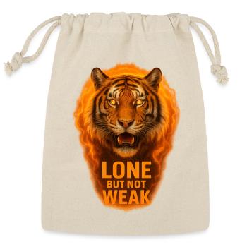Lone Tiger Flame - Reusable Gift Bag - Natural - Front
