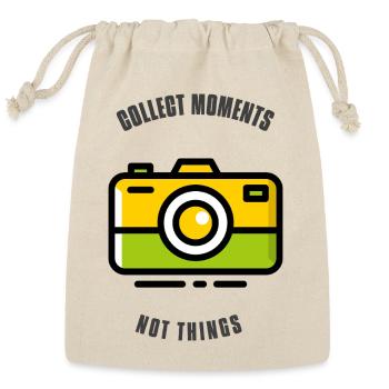 Collect Moments not Things - Reusable Gift Bag - Natural - Front