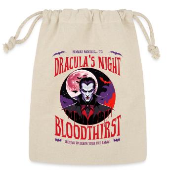 Unique And Scary Dracula Vampire Halloween Design - Reusable Gift Bag - Natural - Front