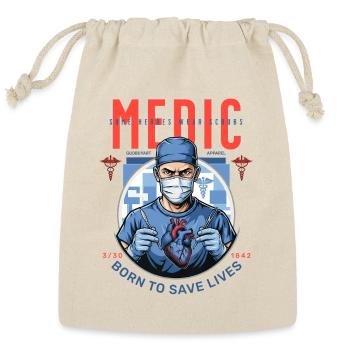 Unique And Special Tribute To Medics and Doctors - Reusable Gift Bag - Natural - Front