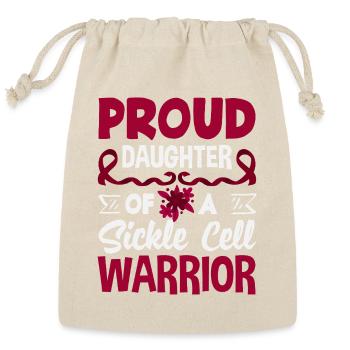 Sickle Cell Awareness Warrior Supporter Survivor - Reusable Gift Bag - Natural - Front