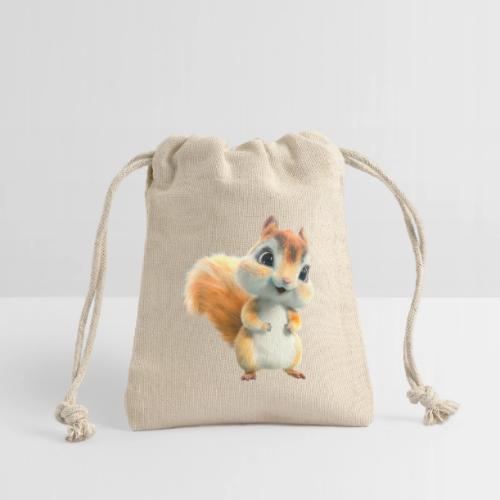 Adorable Cartoon Baby Squirrel Smiling - Reusable Gift Bag