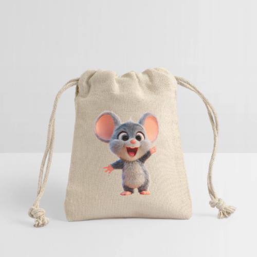 Joyful Cartoon Baby Mouse Arms Up - Reusable Gift Bag
