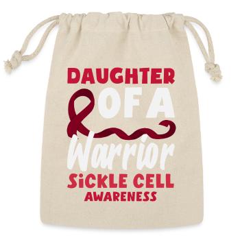 Sickle Cell Awareness Warrior Supporter Survivor - Reusable Gift Bag - Natural - Front
