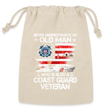 Coast Guard Veteran Pride - Reusable Gift Bag - Natural - Front