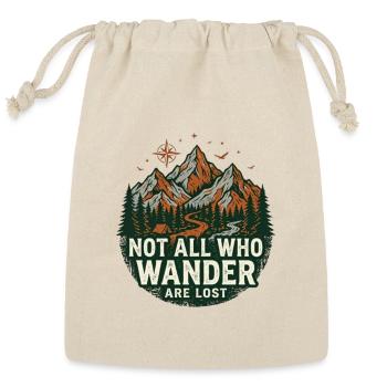 Not All Who Wander Are Lost - Reusable Gift Bag - Natural - Front