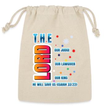 The Lord is Our Judge, Lawgiver & King - Reusable Gift Bag - Natural - Front