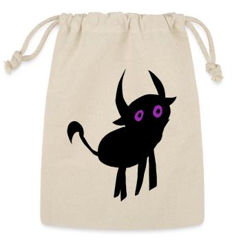 Whimsical Alien Face Design - Reusable Gift Bag - Natural - Front