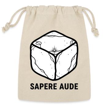 Sapere Aude - Dare to Know Philosophical  - Reusable Gift Bag - Natural - Front