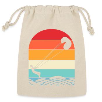 Kite Boarding Water Sports Kitesurfing - Reusable Gift Bag - Natural - Front