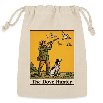 Dove Hunter Tarot Card Funny Dove Hunting - Reusable Gift Bag - Natural - Front