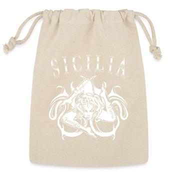 Sicilia Trinacria Italy home family gift - Reusable Gift Bag - Natural - Front