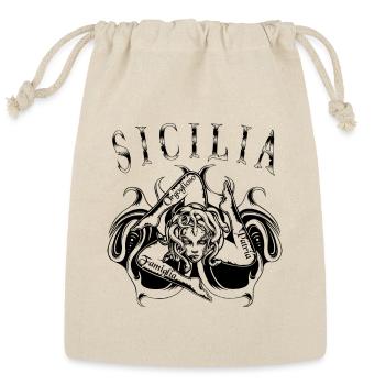 Sicilia Trinacria Italy home family gift - Reusable Gift Bag - Natural - Front