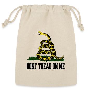 Don't Tread On Me, Gadsden flag - Reusable Gift Bag - Natural - Front
