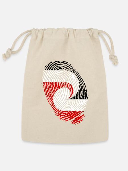 Maori flag fingerprints - Reusable Gift Bag - Natural