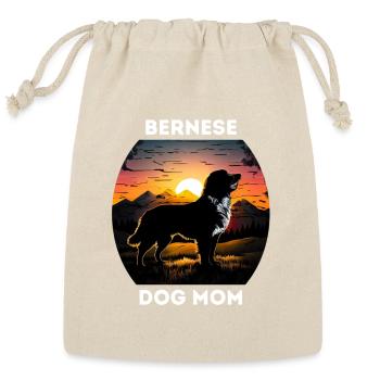 Bernese dog mom, Bernese Mountain Dog Mom - Reusable Gift Bag - Natural - Front