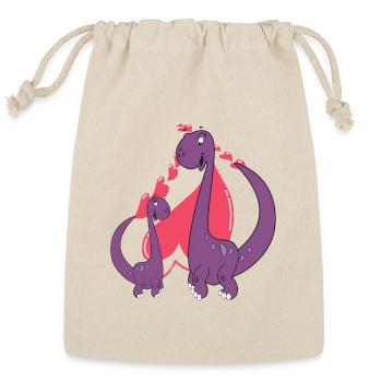 Cute Mamasaurus Dinosaur Best Mom Ever - Reusable Gift Bag - Natural - Front