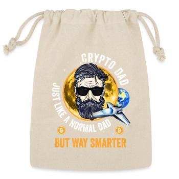 Crypto Dad Way Smarter Than Normal Dad - Reusable Gift Bag - Natural - Front