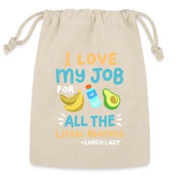 School Lunch Lady Cafeteria Ladies - Reusable Gift Bag - Natural - Front