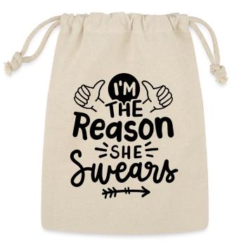 Swears Funny Humor - Reusable Gift Bag - Natural - Front