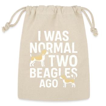 I Was Normal Two Beagles Ago - Funny Pet - Reusable Gift Bag - Natural - Front