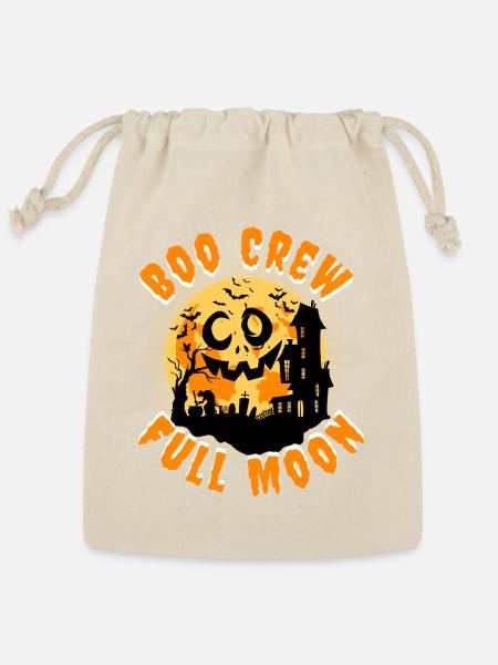 Halloween Boo Crew Full Moon - Reusable Gift Bag - Natural