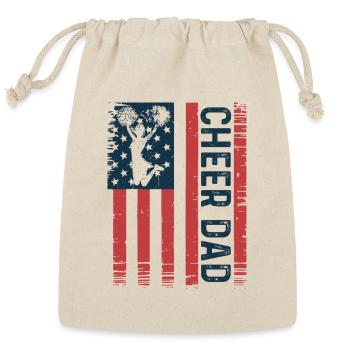 Cheer Day Grunge Flag - Reusable Gift Bag - Natural - Front
