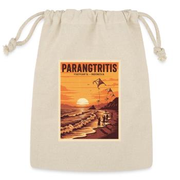 Parangtritis Sunset Kite Beach - Reusable Gift Bag - Natural - Front