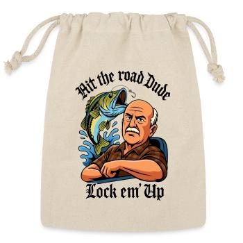 Hit The Road Dude Lock em' Up Funny Design - Reusable Gift Bag - Natural - Front