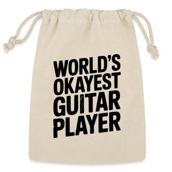 World’s Okayest Guitar Player - Reusable Gift Bag - Natural - Front