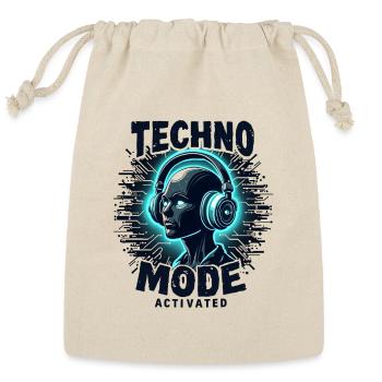 Techno Mode Activated – Rave Musik - Reusable Gift Bag - Natural - Front