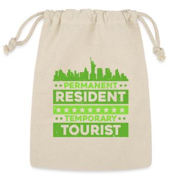 Green Card - Reusable Gift Bag - Natural - Front