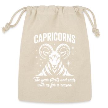  Capricorns The Year Starts and Ends With Us for a - Reusable Gift Bag - Natural - Front