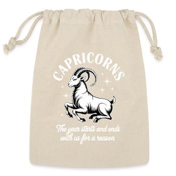  Capricorns The Year Starts and Ends With Us for a - Reusable Gift Bag - Natural - Front