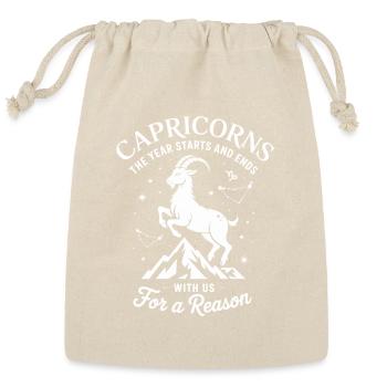  Capricorns The Year Starts and Ends With Us for a - Reusable Gift Bag - Natural - Front