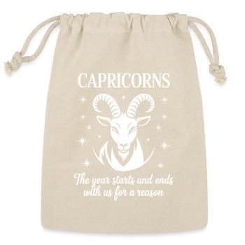  Capricorns The Year Starts and Ends With Us for a - Reusable Gift Bag - Natural - Front