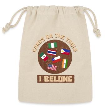 Green Card Cards On The Table I Belong - Reusable Gift Bag - Natural - Front